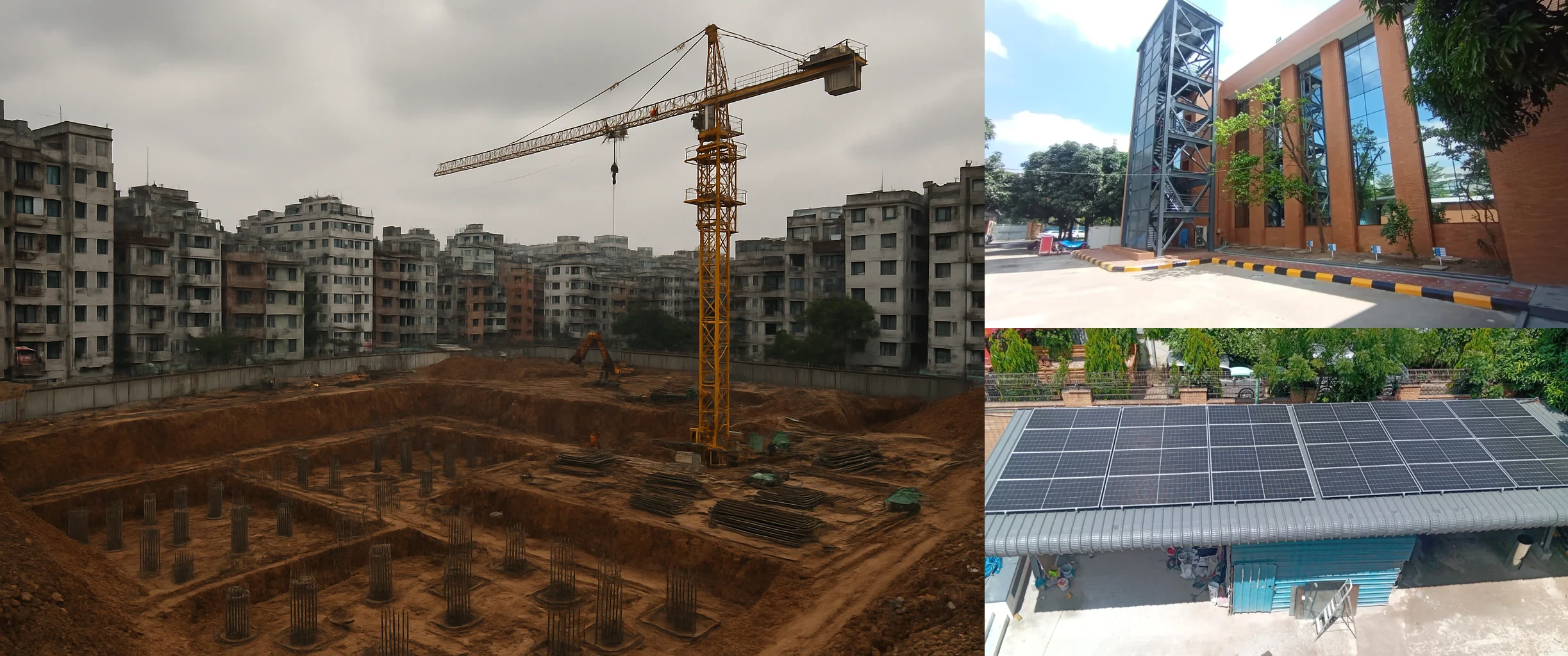 Construction before and after