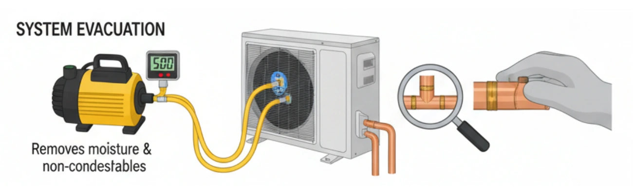 Research Paper: Optimization of Refrigerant Charging and System Evacuation in HVAC Systems HVAC system evacuation process
